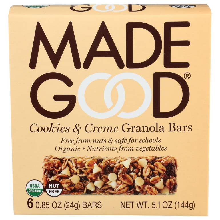 Cookies And Creme Granola Bars, 5.1 oz