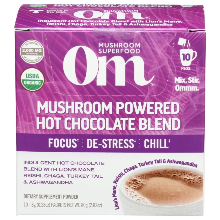 Mushroom Hot Chocolate Blend 10 Packets, 2.82 oz