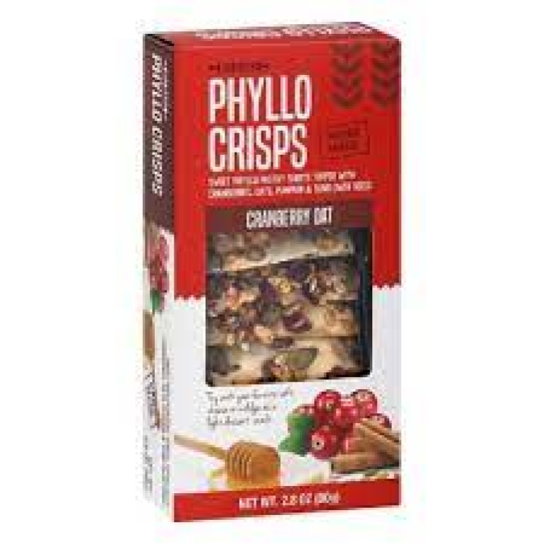 Phyllo Crisps Crnbrry Oat, 2.8 oz