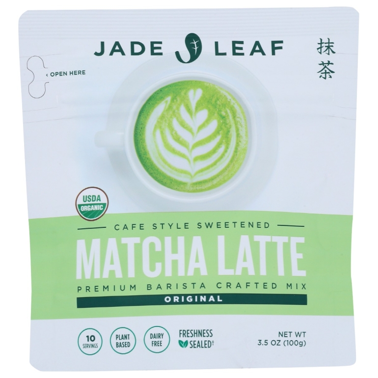 Organic Cafe Style Sweetened Matcha Latte Mix Original, 3.5 oz