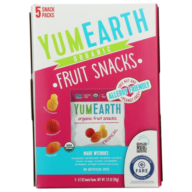 Organic Tropical Fruit Snacks, 3.5 oz