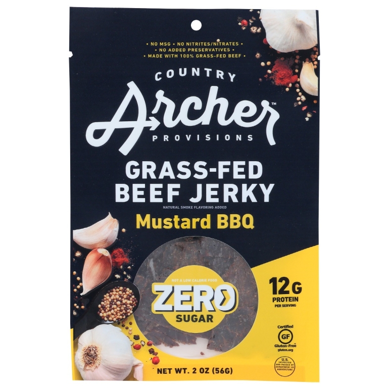 Jerky Beef Mstrd Bbq Ns, 2 oz