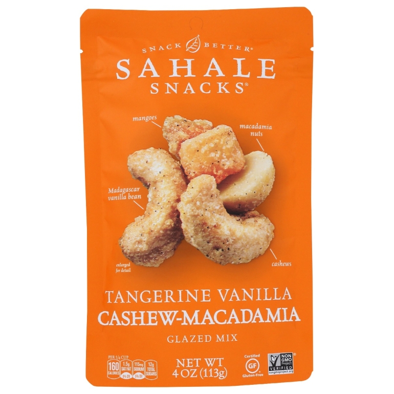 Tangerine Vanilla Cashew Macadamia Glazed Mix, 4 oz