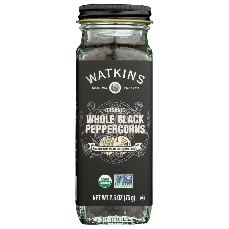 Organic Whole Black Peppercorns, 2.6 oz