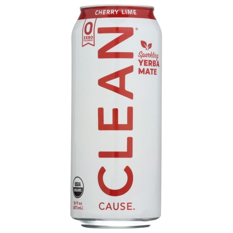 Cherry Lime Sparkling Yerba Mate, 16 fo