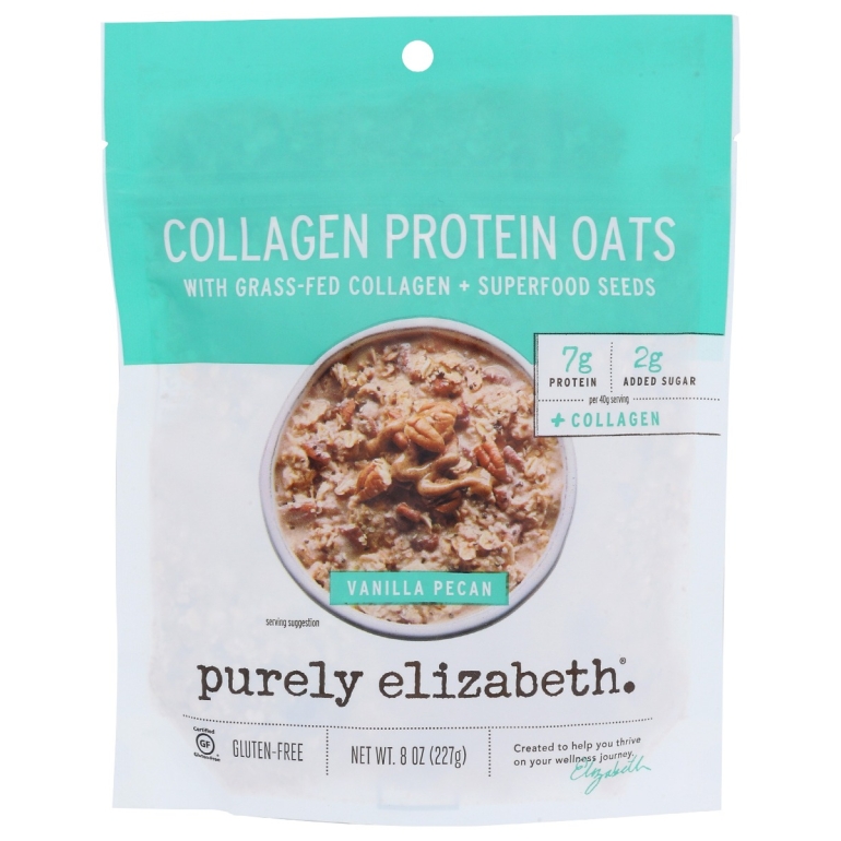 Vanilla Pecan Collagen Protein Oats, 8 oz