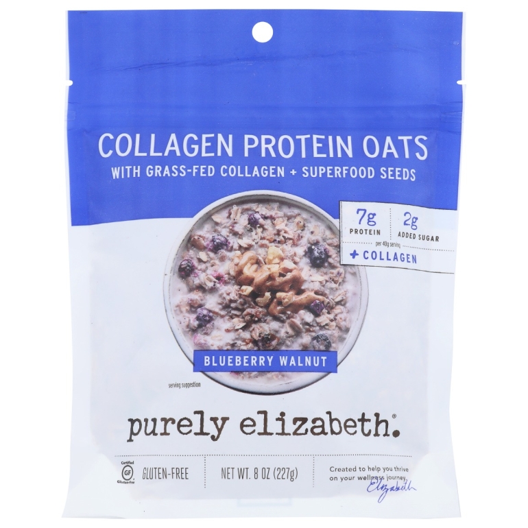 Blueberry Walnut Collagen Protein Oats, 8 oz