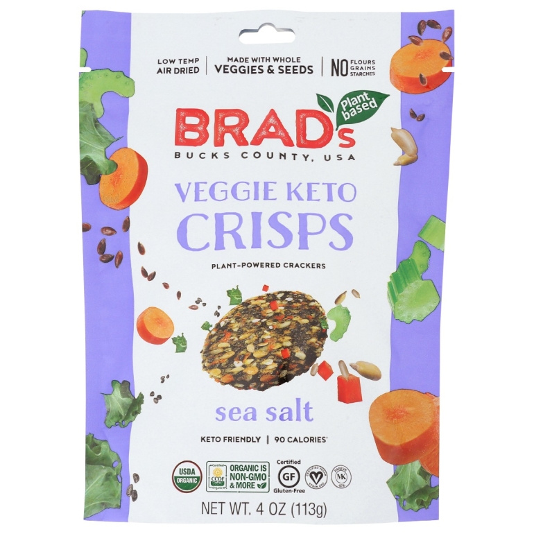 Sea Salt Veggie Keto Crisps, 4 oz