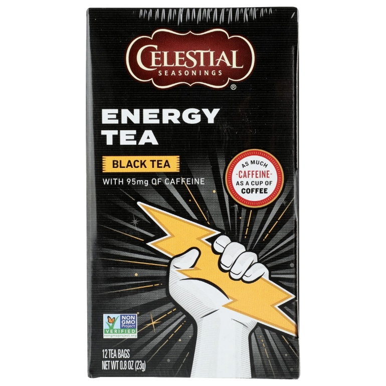 Energy Black Tea With Caffeine, 12 bg