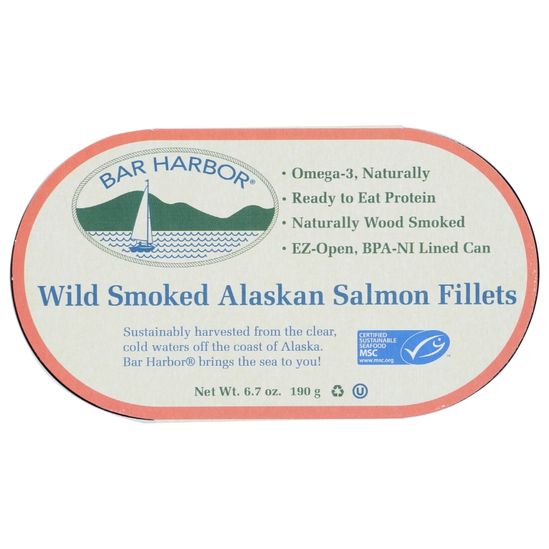 Wild Smoked Alaskan Salmon Fillets, 6.7 oz