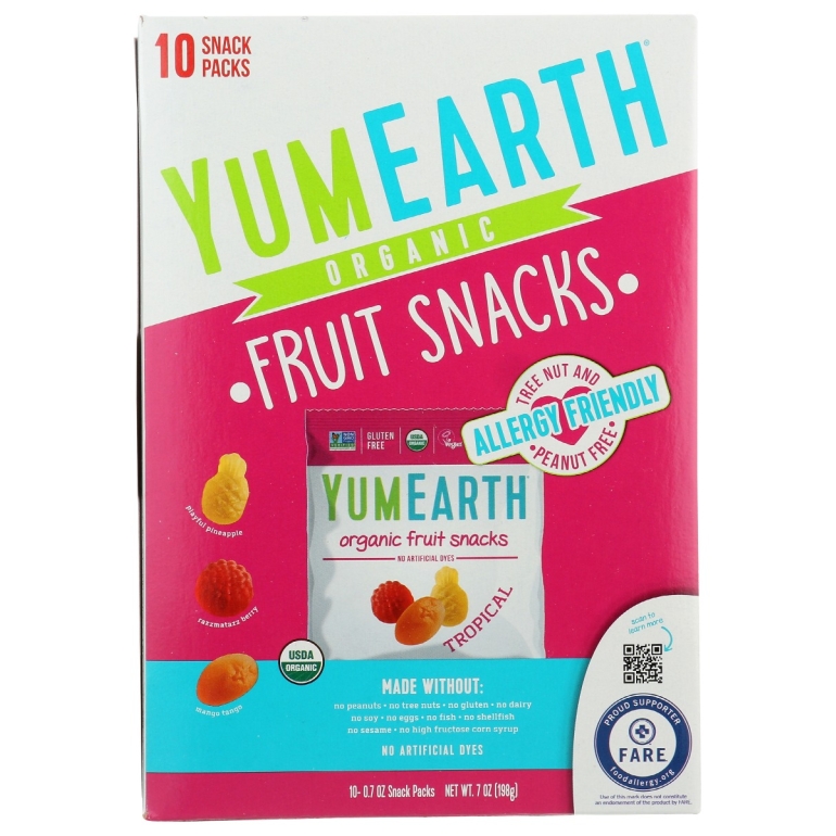 Organic Tropical Fruit Snacks, 7 oz