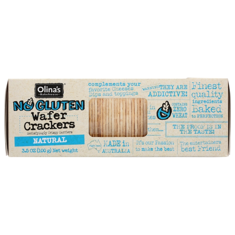 No Gluten Natural Wafer Crackers, 3.5 oz