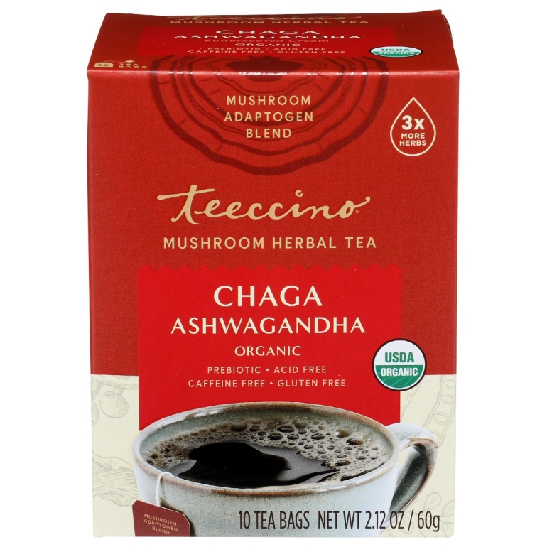 Tea Chaga Ashwagandha Mushroom, 10 ct