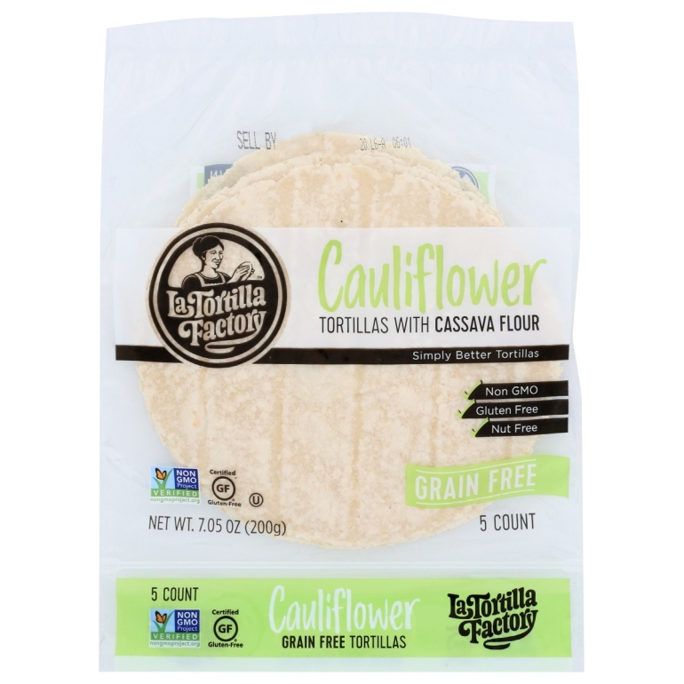 Cauliflower Grain Free Tortillas, 7.05 oz