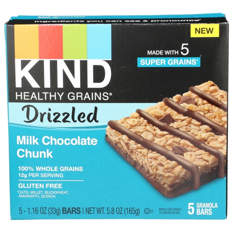 Milk Chocolate Chunk Drizzled Bar, 5.8 oz