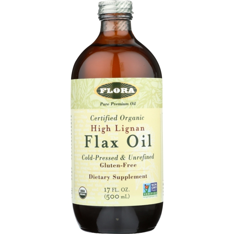 Organic High Lignan Flax Oil, 17 oz