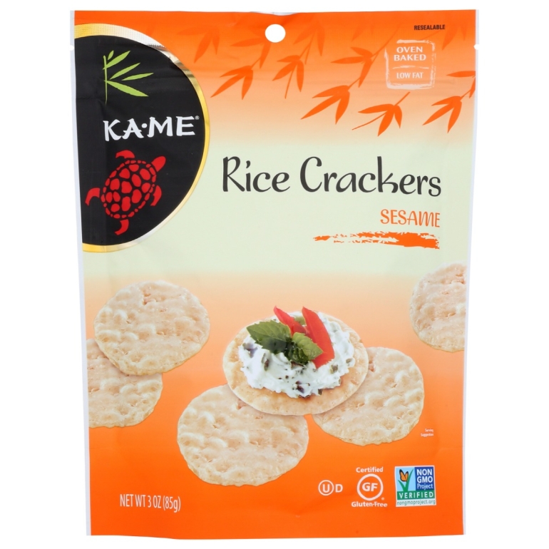 Cracker Rice Sesame, 3 OZ