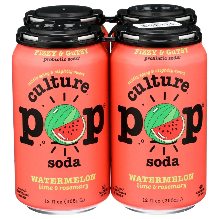 Soda Probiotic Watermelon 4Pk, 48 fo