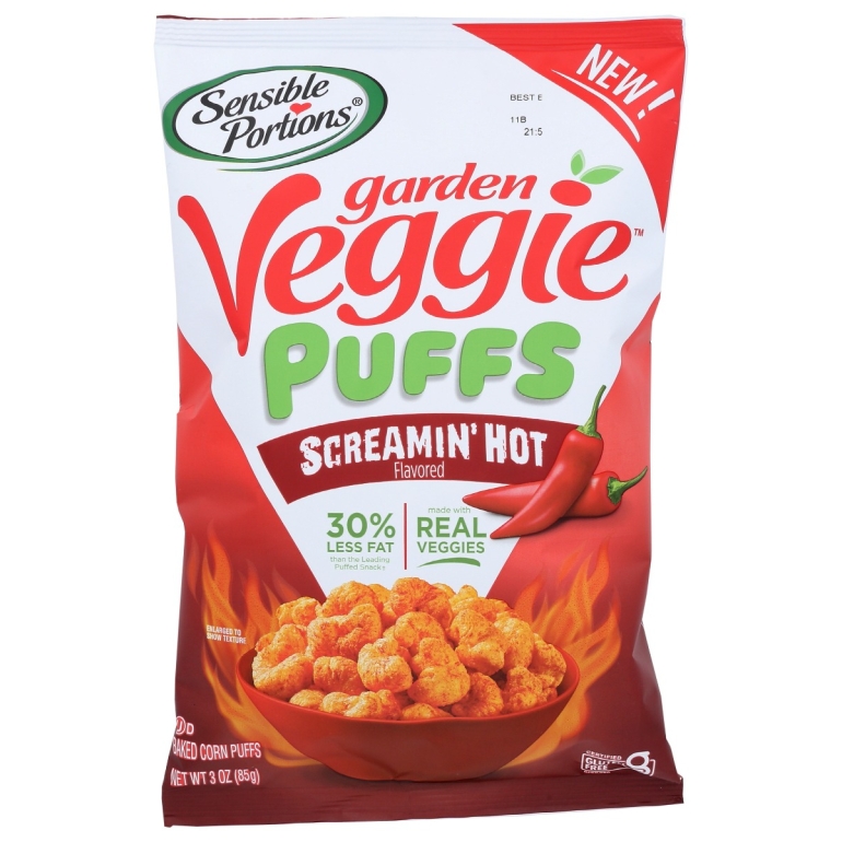 Garden Veggie Puffs Screamin Hot, 3 oz