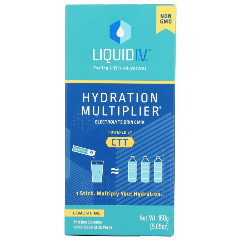 Hydration Multiplier Lemon Lime Electrolyte Drink Mix 10 Count Sticks, 5.65 oz
