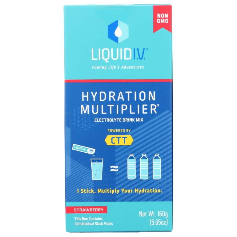 Hydration Multiplier Strawberry Electrolyte Drink Mix 10 Count Sticks, 5.65 oz