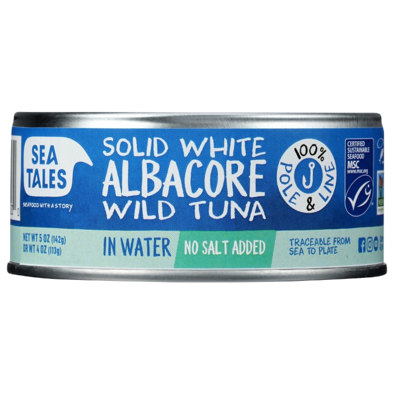 Albacore Tuna In Water No Salt Added, 5 oz