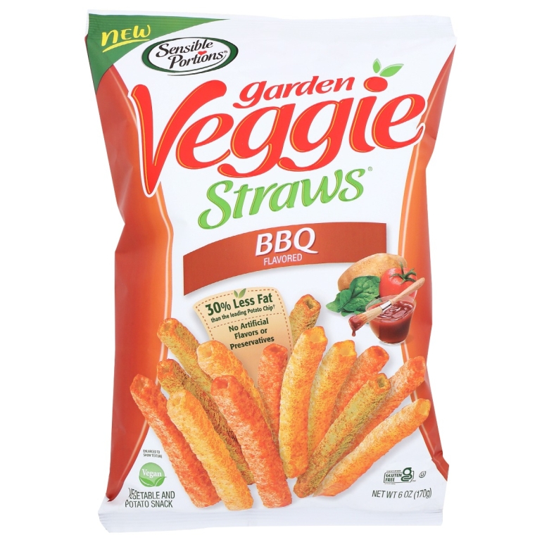 Garden Veggie Straws Bbq Flavored, 6 oz