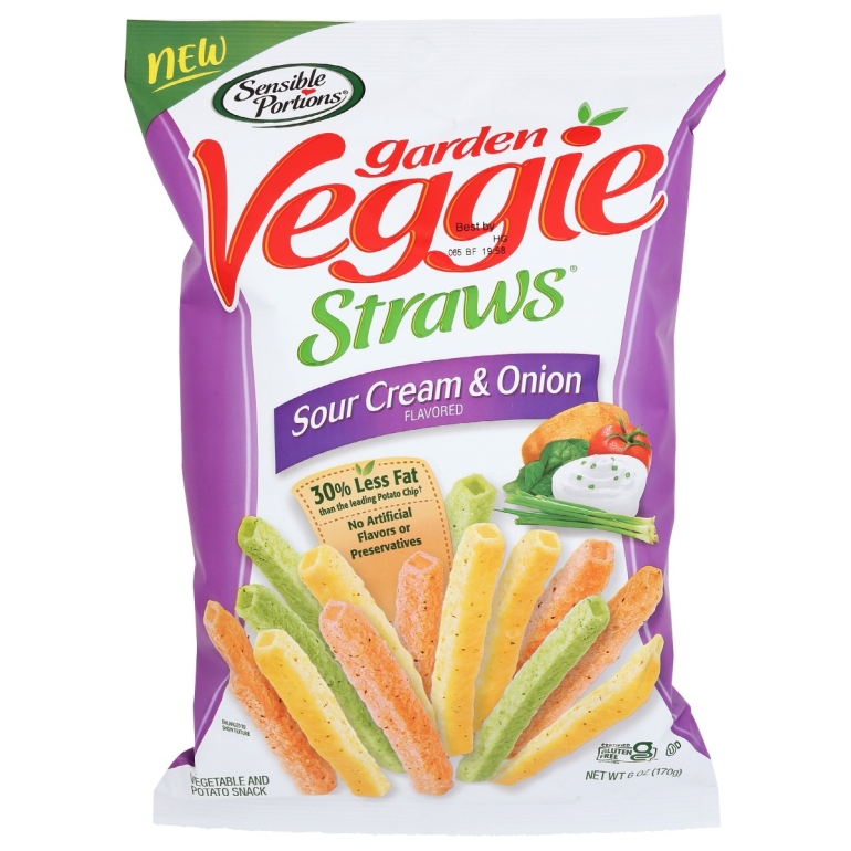 Garden Veggie Straws Sour Cream And Onion Flavored, 6 oz