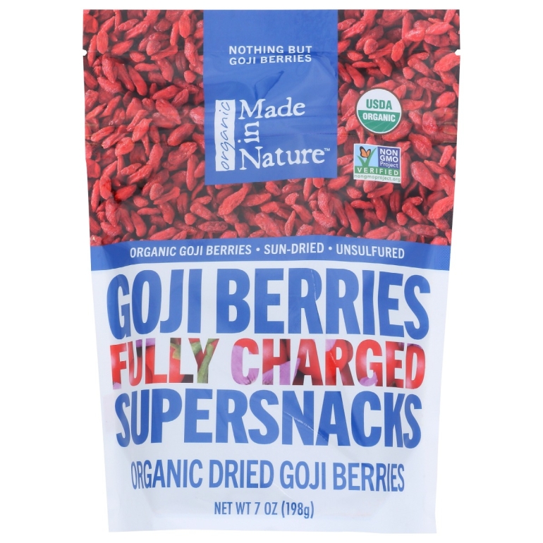 Organic Dried Goji Berries Fully Charged Supersnacks, 7 oz