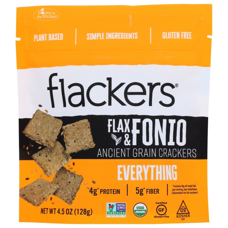 Crackers Flax Fon Evrythg, 4.5 oz