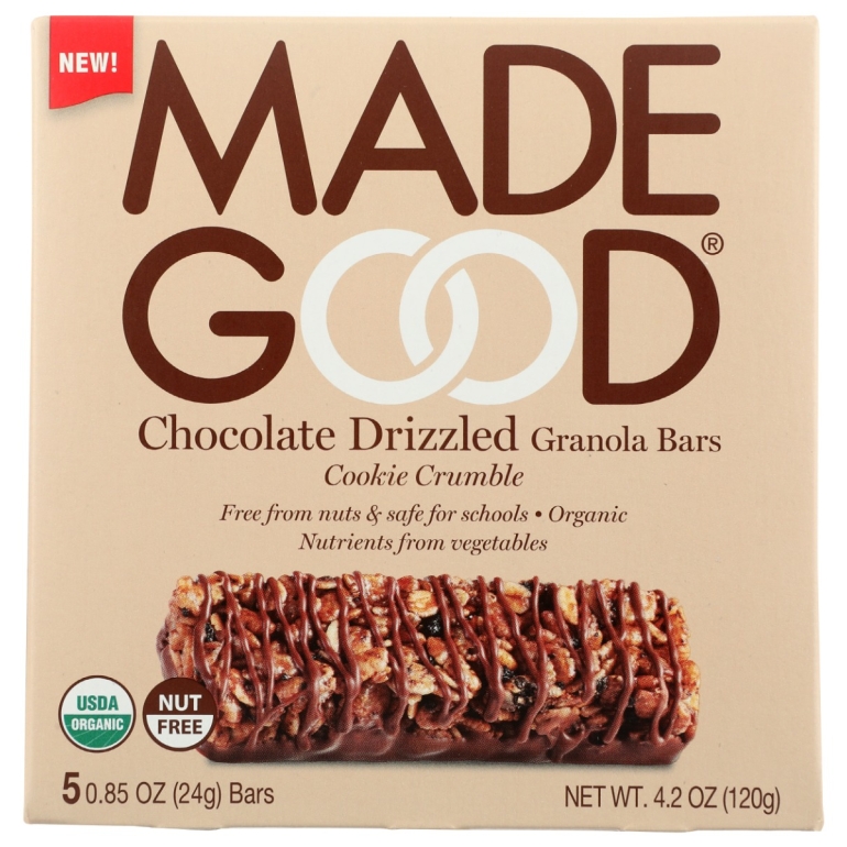 Cookie Crumble Drizzled Granola Bars, 4.2 oz