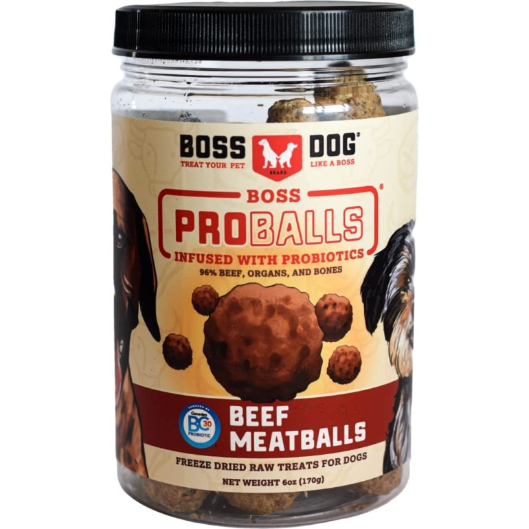 Proballs Beef Meatball Freeze Dried Raw Dog Treat, 6 oz