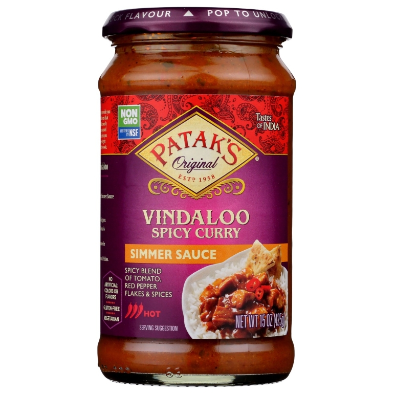 Vindaloo Spicy Curry Simmer Sauce, 15 oz