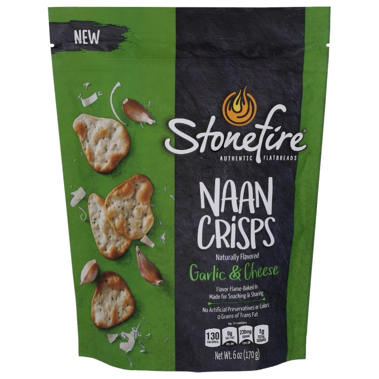 Parmesan Garlic Naan Crisps, 6 oz