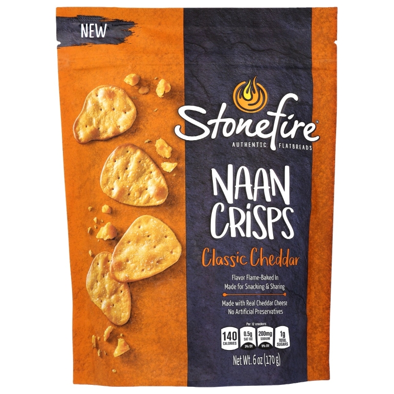 Classic Cheddar Naan Crisps, 6 oz