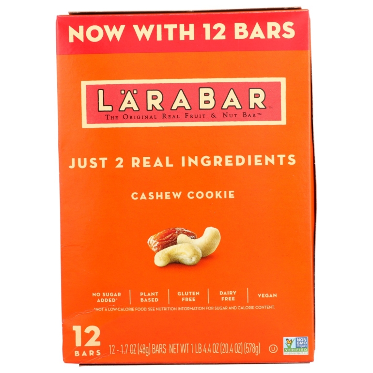 Cashew Cookie Bar 12ct, 20.4 oz