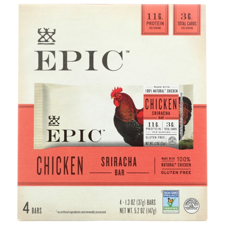 Chicken Sriracha Bars 4Pk, 5.2 oz