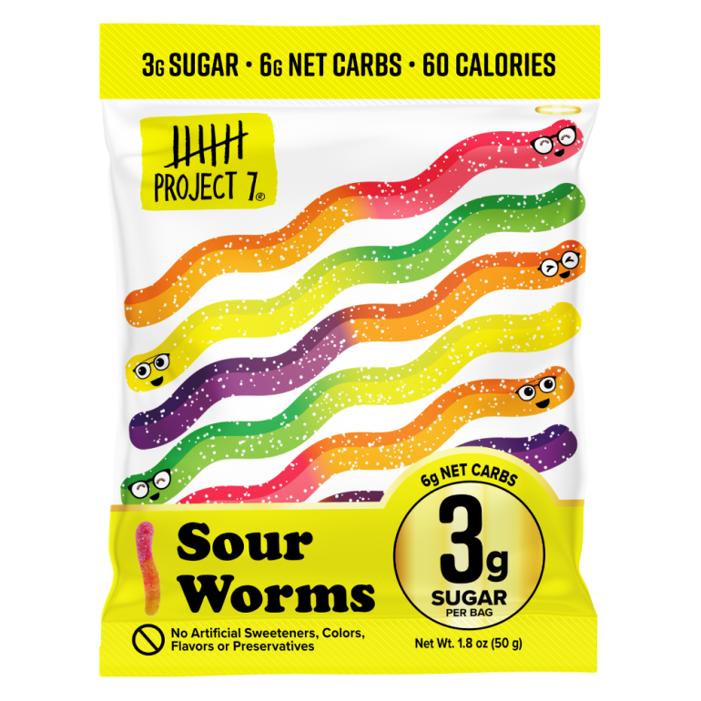 Worms Gummy Sour L Sugar, 1.8 oz