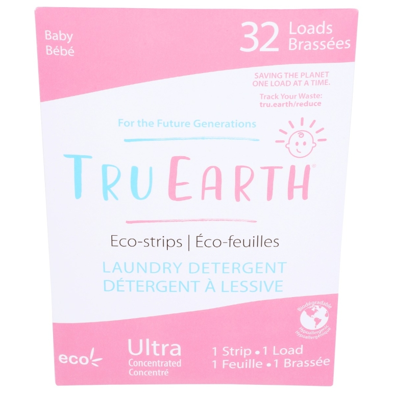 Eco Strips Laundry Detergent Baby, 32 ea