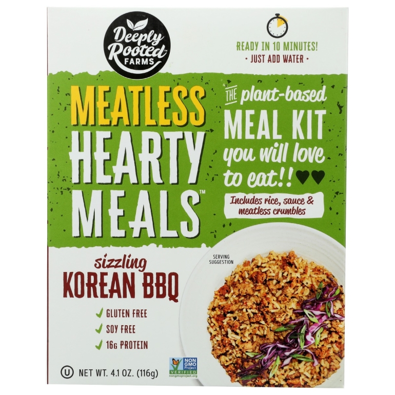 Hearty Meals Sizzling Korean BBQ Rice Bowl, 4.1 oz