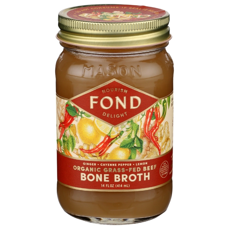 Beef Bone Broth Ginger Cayenne, 14 fo