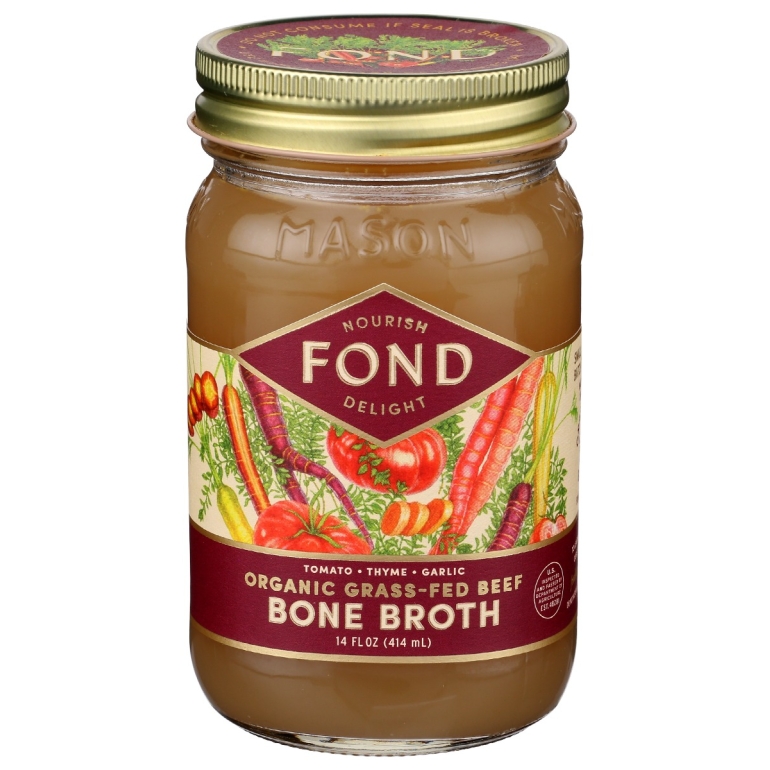 Beef Bone Broth Garlic Thyme, 14 fo