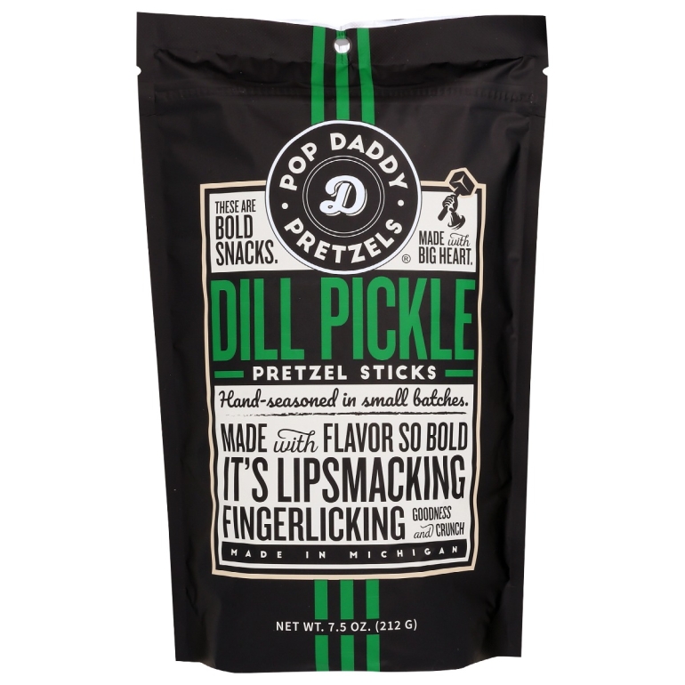 Dill Pickle Seasoned Pretzels Sticks, 7.5 oz