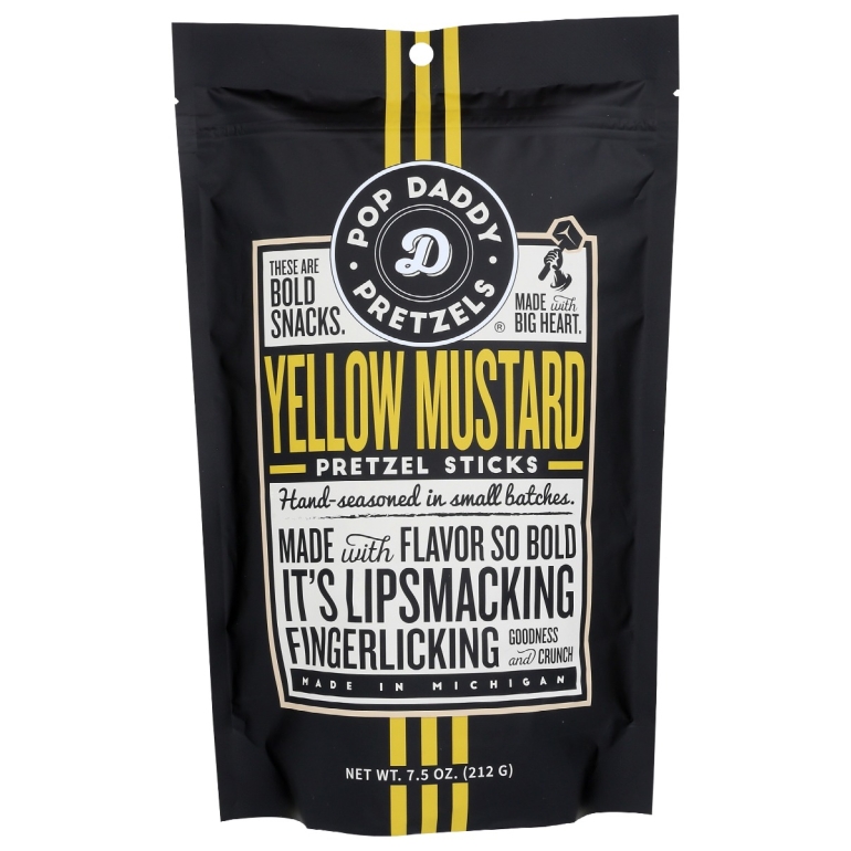 Yellow Mustard Seasoned Pretzels, 7.5 oz