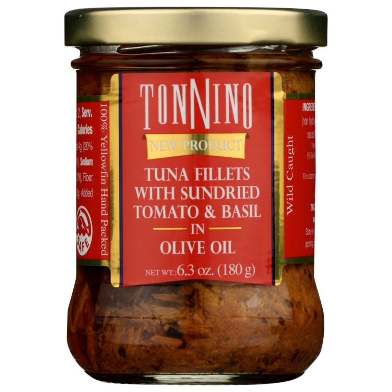 Tuna Fillets With Sundried Tomato And Basil In Olive Oil, 6.3 oz