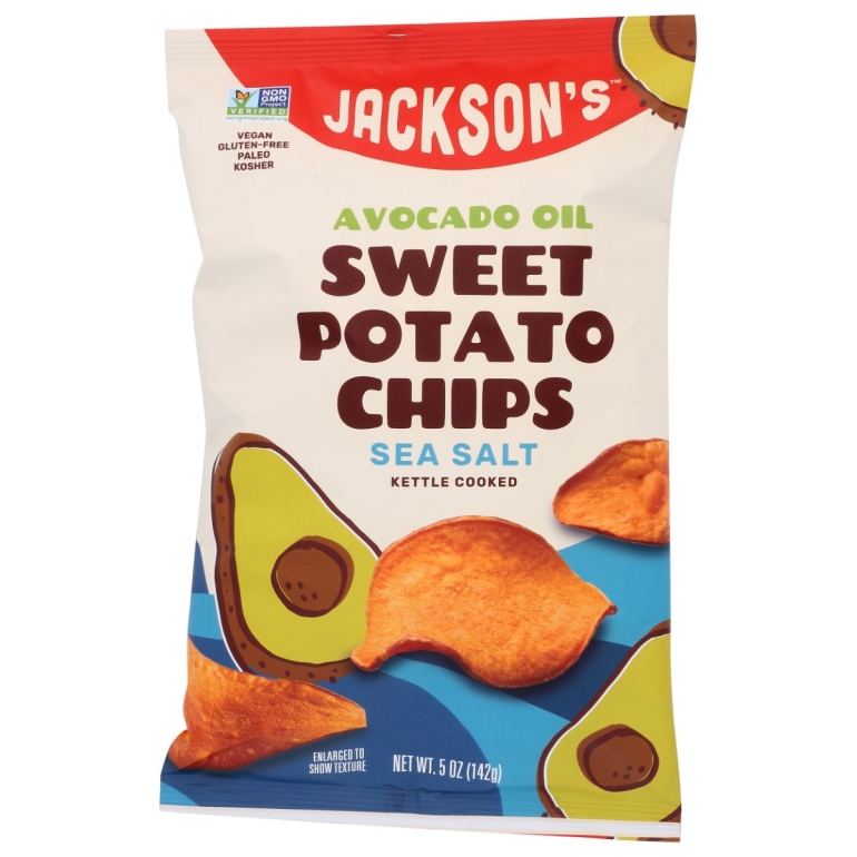Sea Salt Sweet Potato Chips with Avocado Oil, 5 oz