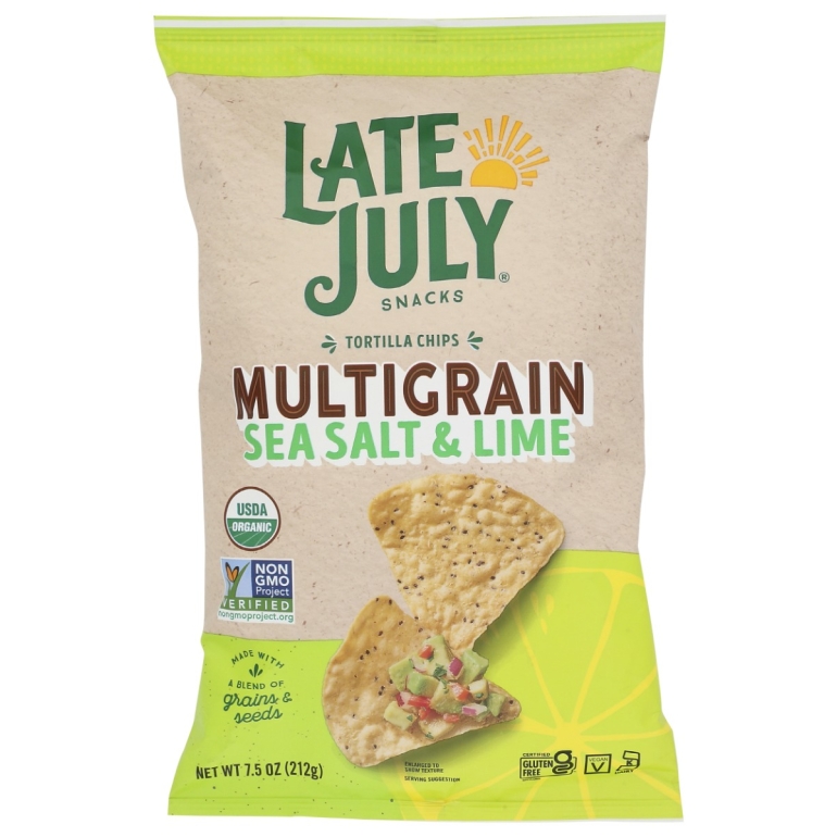 Multigrain Sea Salt Lime Tortilla Chips, 7.5 oz