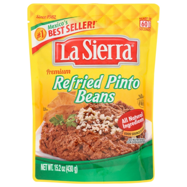 Beans Pinto Refried Pouch, 15.2 OZ