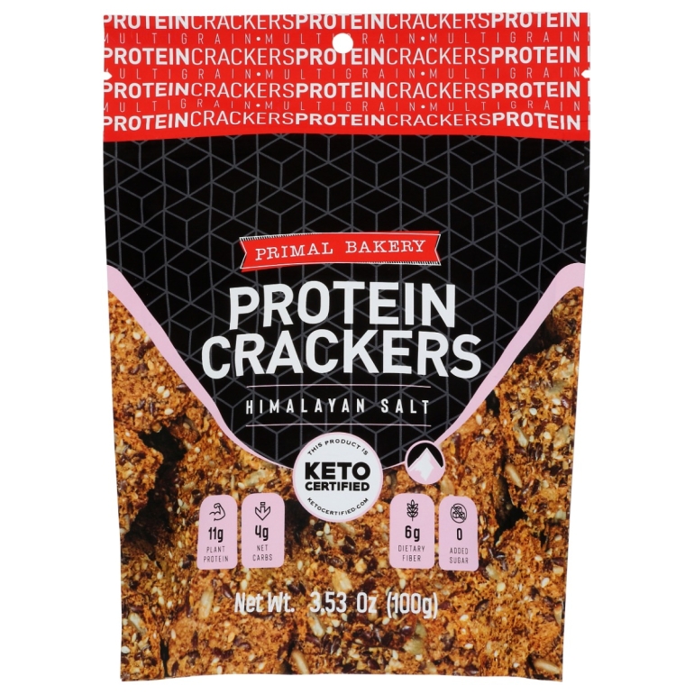 Himalayan Salt Keto Protein Crackers, 3.53 oz