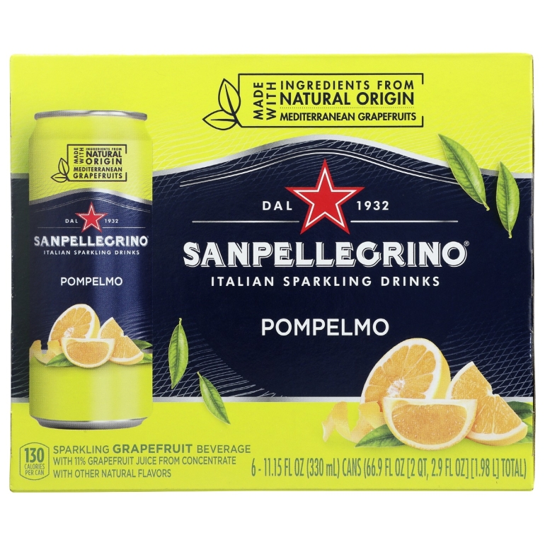 Pompelmo Sparkling Drink 6 Count, 66.9 fo